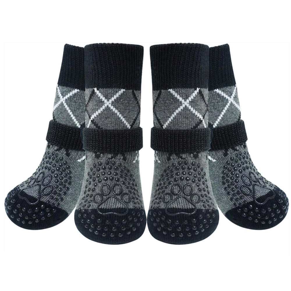 Anti-Slip Dog Socks, Double Sided Traction Control Paw Protector, 3 Pairs S